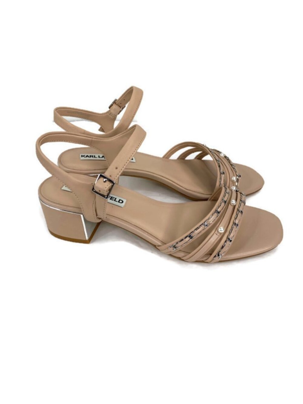 Karl Lagerfeld Paris Tori Imitiation Pearl Sandals Size 7